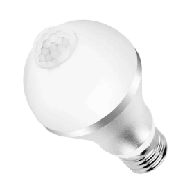 E27 Motion Sensor Light Bulb 9W 5W 6500K Dusk To Dawn (Color: White)